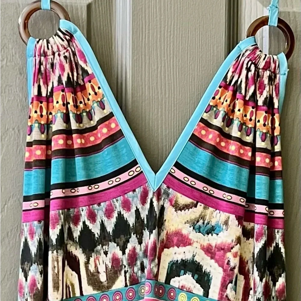 Halter Print Midi Dress Size- 4-8 - Picture 2 of 9